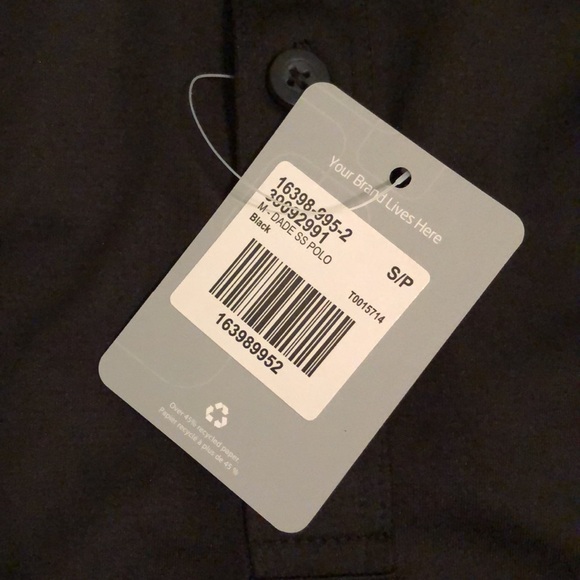 Men’s Elevate - S plain black polo - Picture 3 of 3